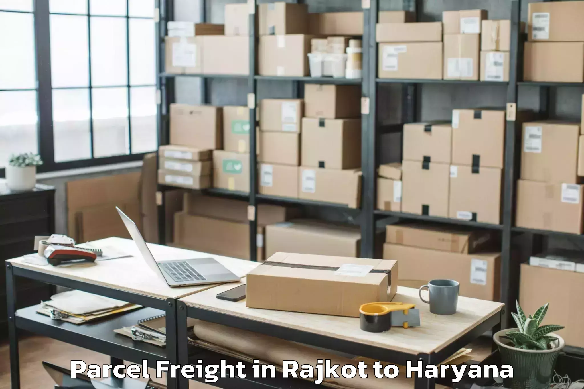 Discover Rajkot to Jhajjar Parcel Freight